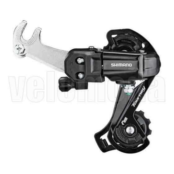 Переключатель задний Shimano TY200 GS, 6/7 ск., 14-28T, крепление на ось