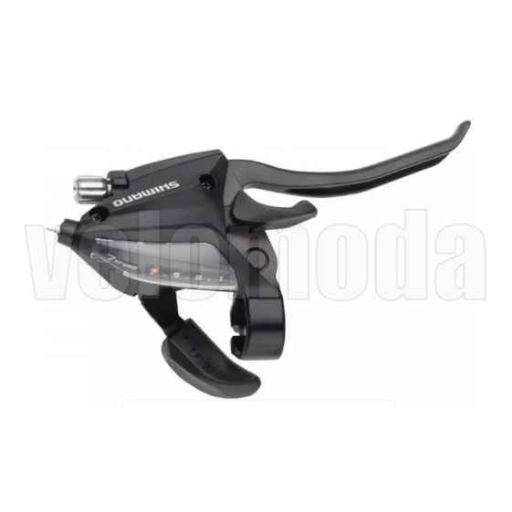 Шифтер + тормоз Shimano Tourney EF500, правый, 7 ск., тросик 2050мм (Черный)