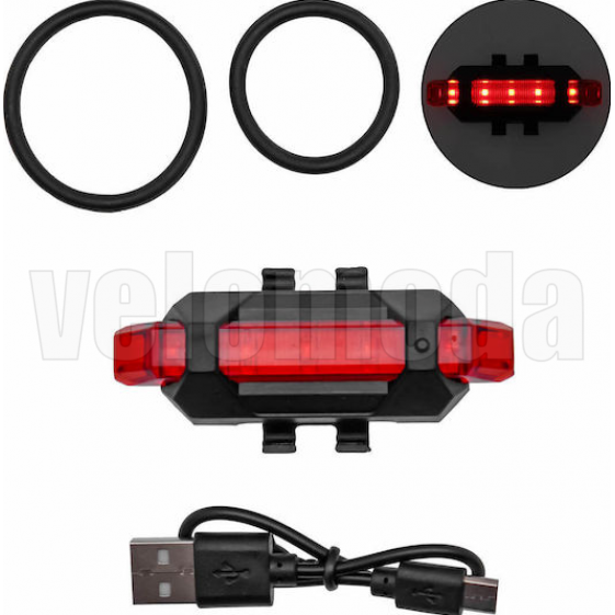 Фонарь задний на подседел, перо CYGM-918, micro USB