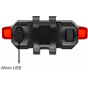 Фонарь задний на подседел, перо CYGM-918, micro USB