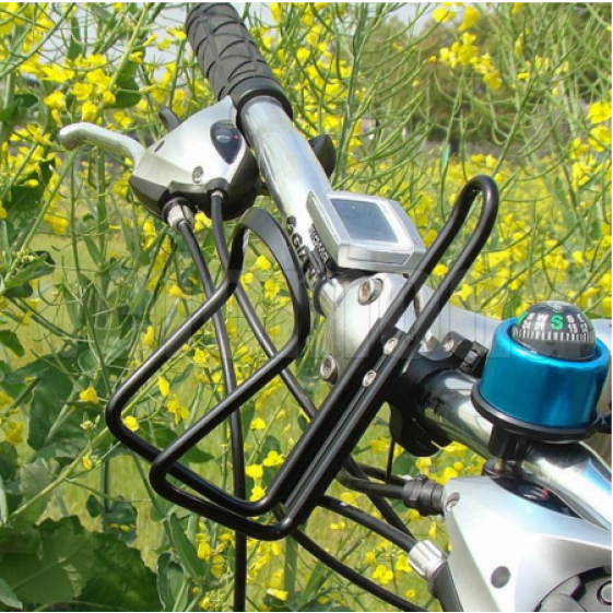 Флягодержатель алюминиевый на руль велосипеда/самоката RayPal T-10B (Чёрный)