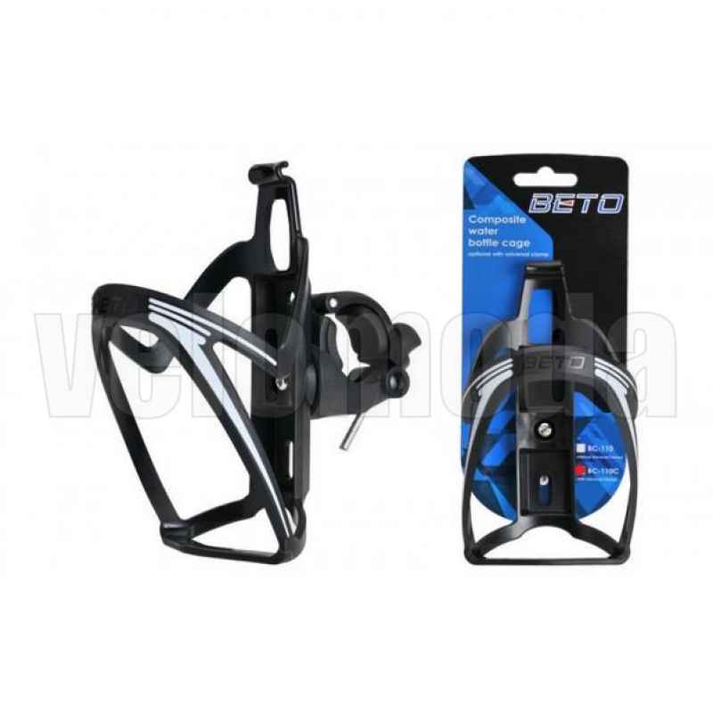 Флягодержатель Beto BC-110C + доп крепление (Черно-белый)