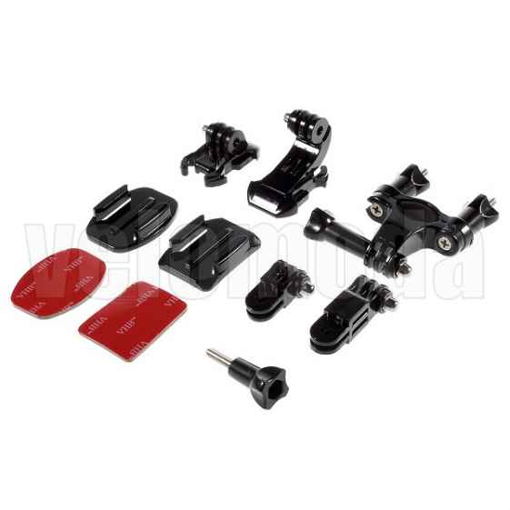 Комплект креплений 10в1 для GoPro Hero 4/3+/3/2/1 SJ4000/SJ5000/SJ6000 Xiaomi Yi