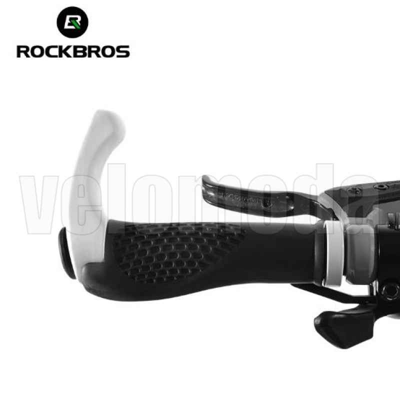 Грипсы эргономичные с рогами RockBros BT1007 (белые)