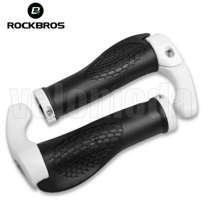 Грипсы эргономичные с рогами RockBros BT1007 (белые) Грипсы эргономичные с рогами RockBros BT1007 (белые)