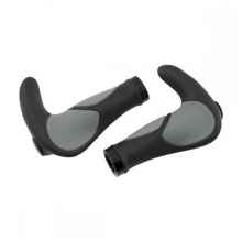 Грипсы эргономичные с рогами HL-G232, 140 мм (Черный/серый) Грипсы эргономичные с рогами HL-G232, 140 мм (Черный/серый)