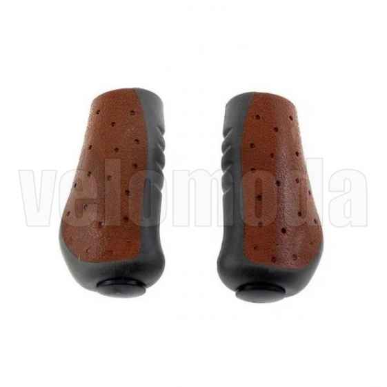 Грипсы анатомические Hualong G302 L-92 мм (Черный-коричневый)