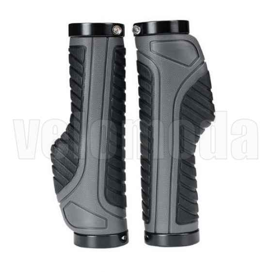 Грипсы эргономичные RockBros BT1802 пластик + резина (черно-серые)