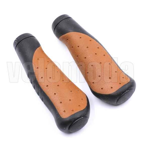 Грипсы анатомические Hualong G302 L-135 мм (Черный-коричневый)