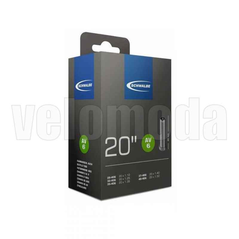 Велокамера 20" Schwalbe AV6, 28/40-406, Schrader 40 мм Велокамера 20" Schwalbe AV6, 28/40-406, Schrader 40 мм