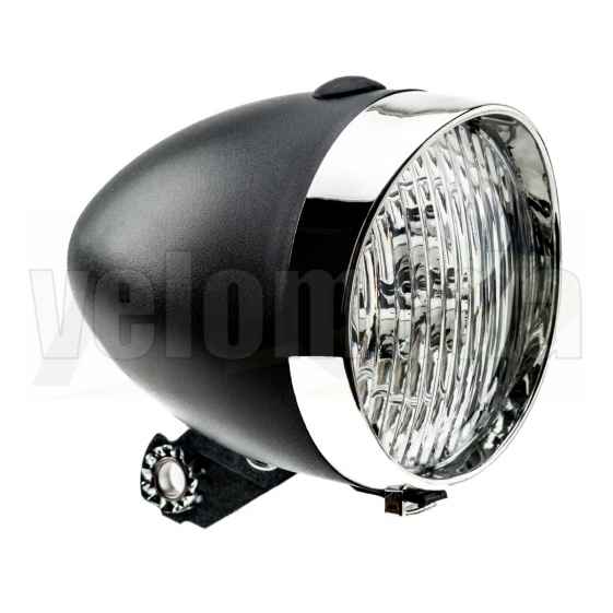 Фара велосипедная передняя 2К 3 диода, 1 функция (черная)