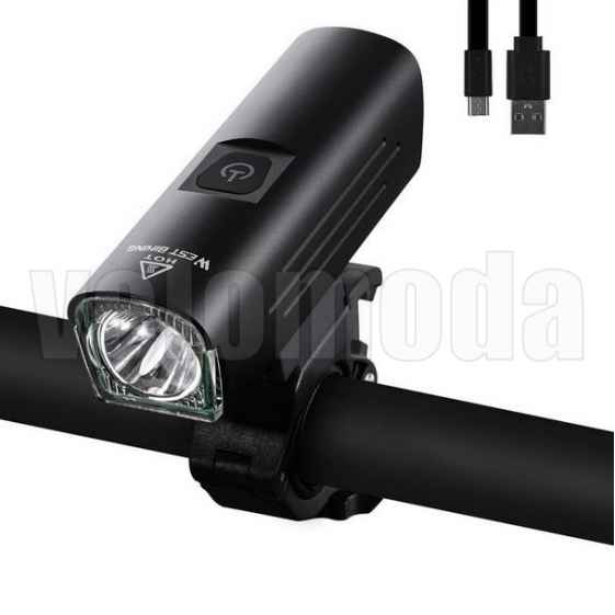 Фонарь велосипедный QB105 1300lm, 4500mAh (чёрный)