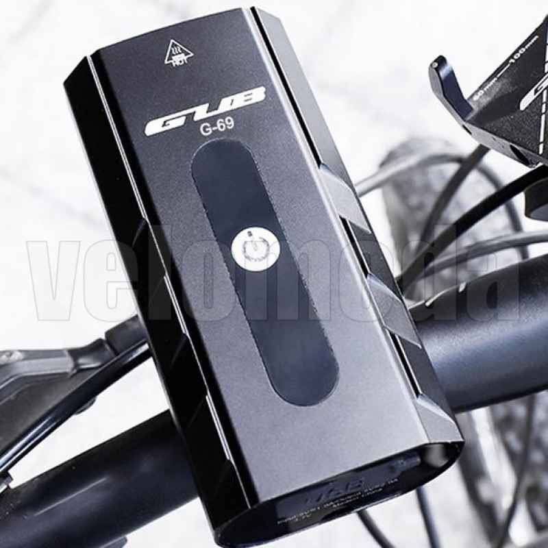 Фонарь велосипедный с дисплеем G-69, 800lm, 4000mAh (чёрный)