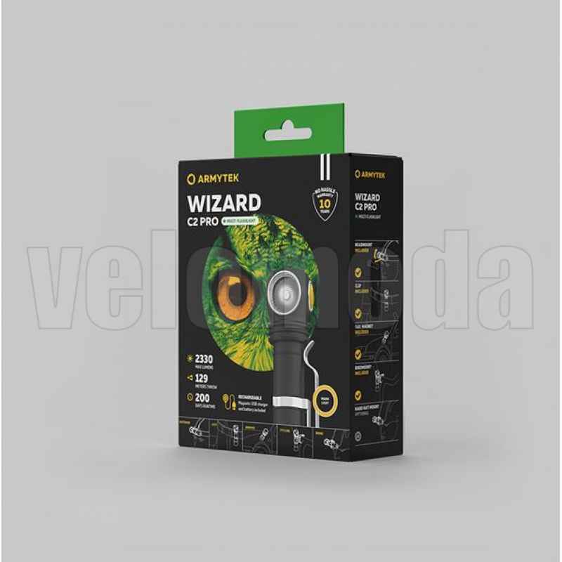 Фонарь Armytek Wizard C2 Pro Magnet, Cree XHP50.2, 2500 Lm, 3500 mAh, белый свет