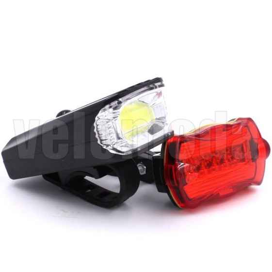 Комплект фонарей для велосипеда YZ-1481 на батарейках