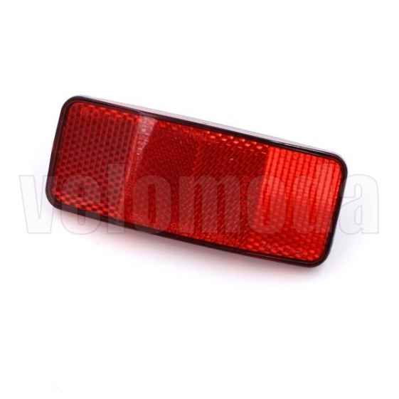 Катафот (световозвращатель) TF-508 на багажник велосипеда красный (100*35 мм)