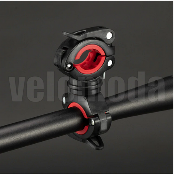 Универсальный держатель для фонарика, насоса RockBros DJ1001-BR (черно-красный)