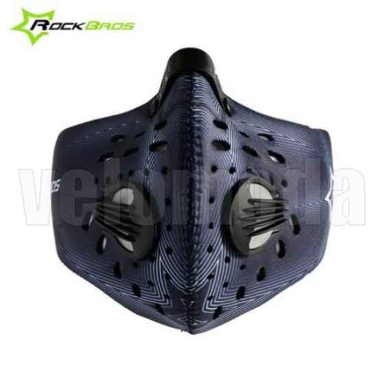 Маска (респиратор) для велосипедиста RockBros LF039 с угольным фильтром (Фиолетовая)