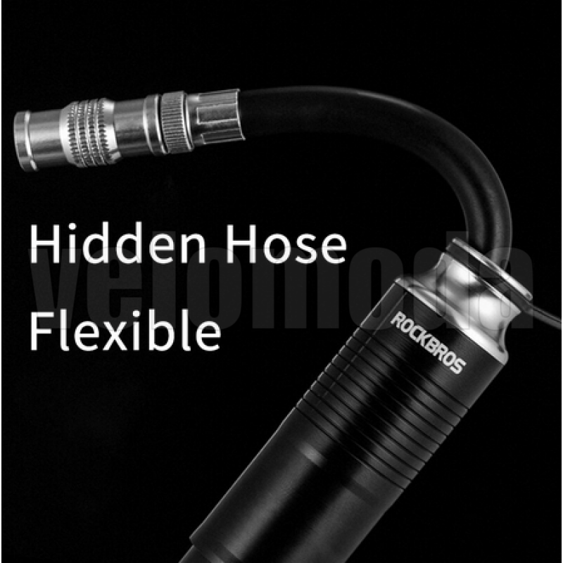 Велосипедный насос со шлангом, алюминиевый RockBros HQ-52BK