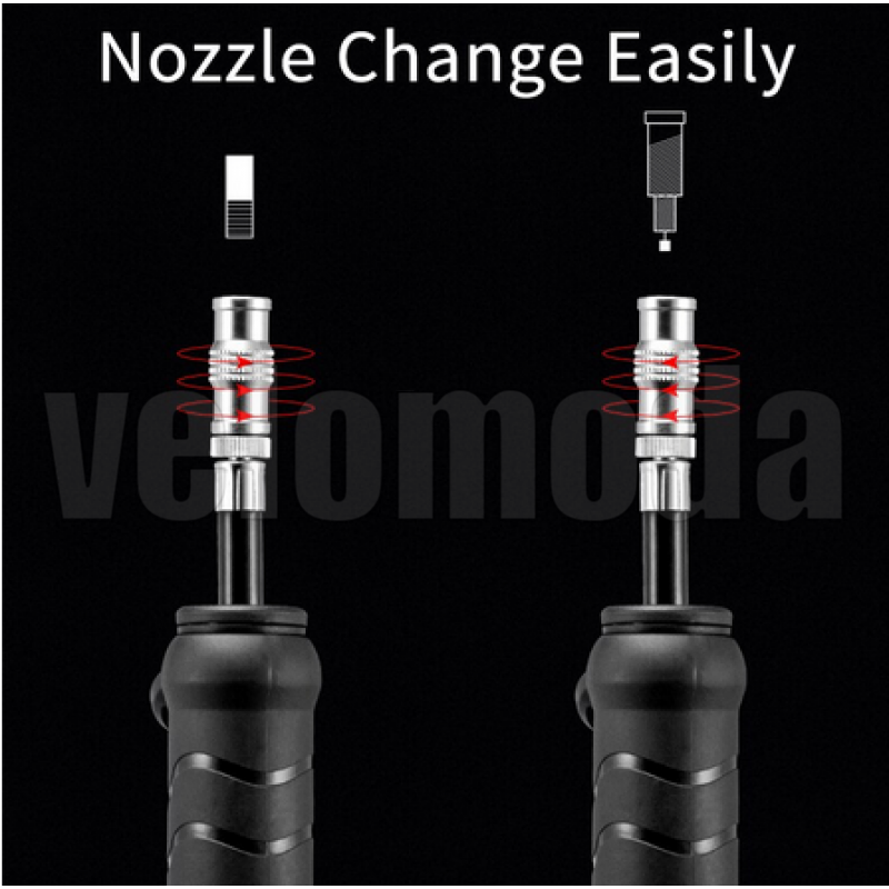 Велосипедный насос со шлангом, алюминиевый RockBros HQ-52BK