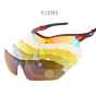 Очки велосипедные RockBros 10006 с диоптриями UV400 Polarized (бордовые)