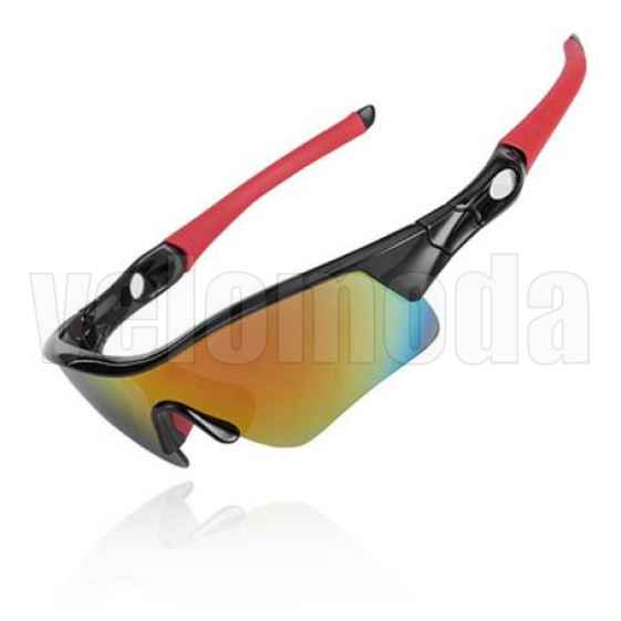 Очки велосипедные RockBros RB-10054 UV-400 (черные с красным)