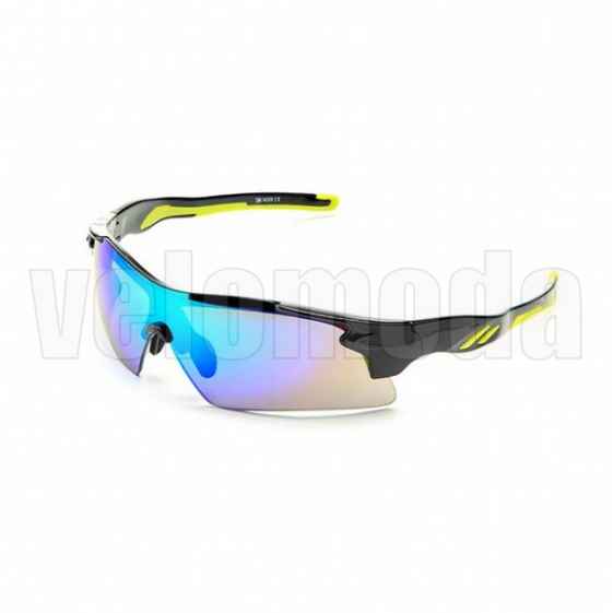 Очки велосипедные 2K S-14058-B (черный глянец/зеленый revo)