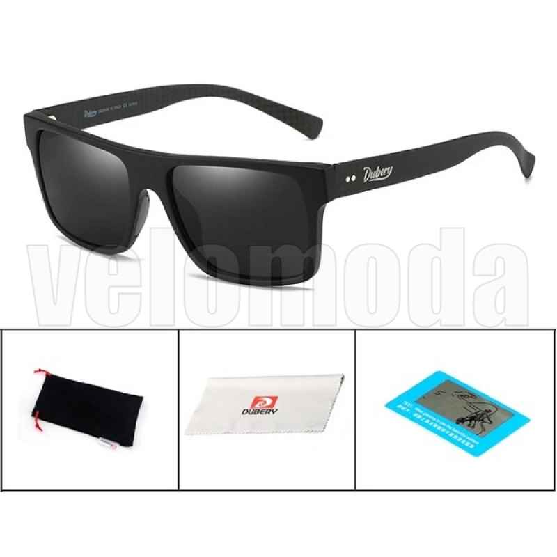 Очки DUBERY D500-01 Polarized, UV400 с карбоновыми дужками (Чёрные)