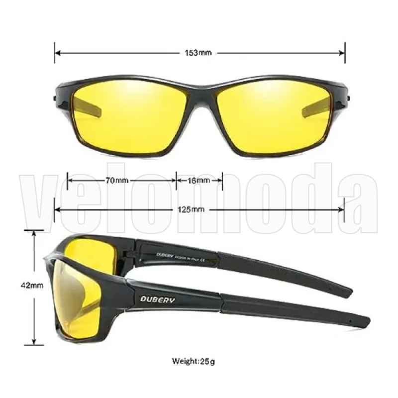 Очки DUBERY D620-06 Polarized, UV400 (Чёрно-жёлтые)