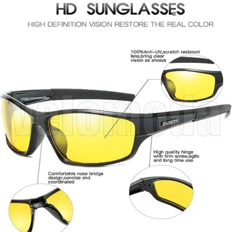 Очки DUBERY D620-06 Polarized, UV400 (Чёрно-жёлтые)