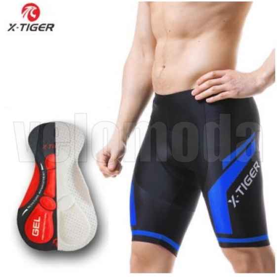 Велошорты с гелевым памперсом мужские X-Tiger DK503 размер M (Синий)