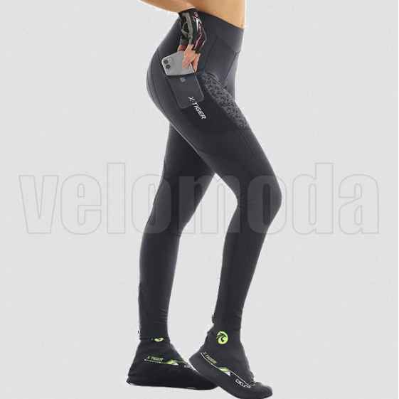 Велоштаны женские X-Tiger CK-345 L, с гелевым памперсом (Черный-розовый)