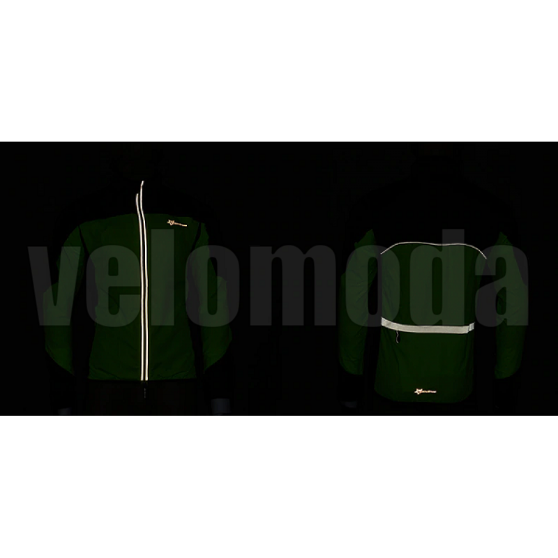 Велосипедная куртка ROCKBROS YPW020 L (Чёрно-зелёная)