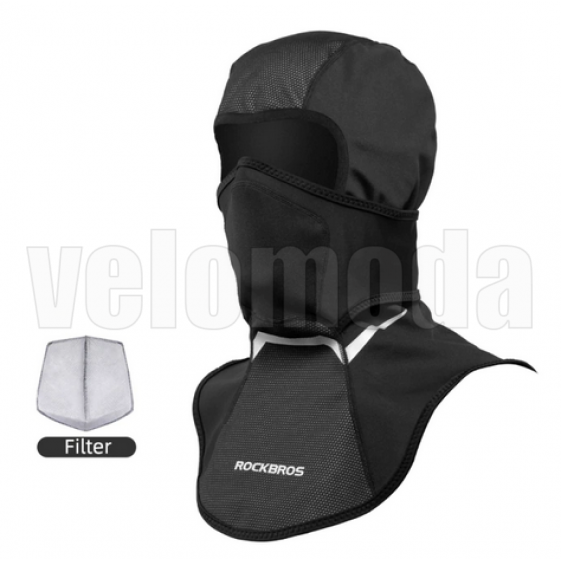 Маска велосипедная (балаклава) RockBros YPP024 с фильтром (Чёрная)