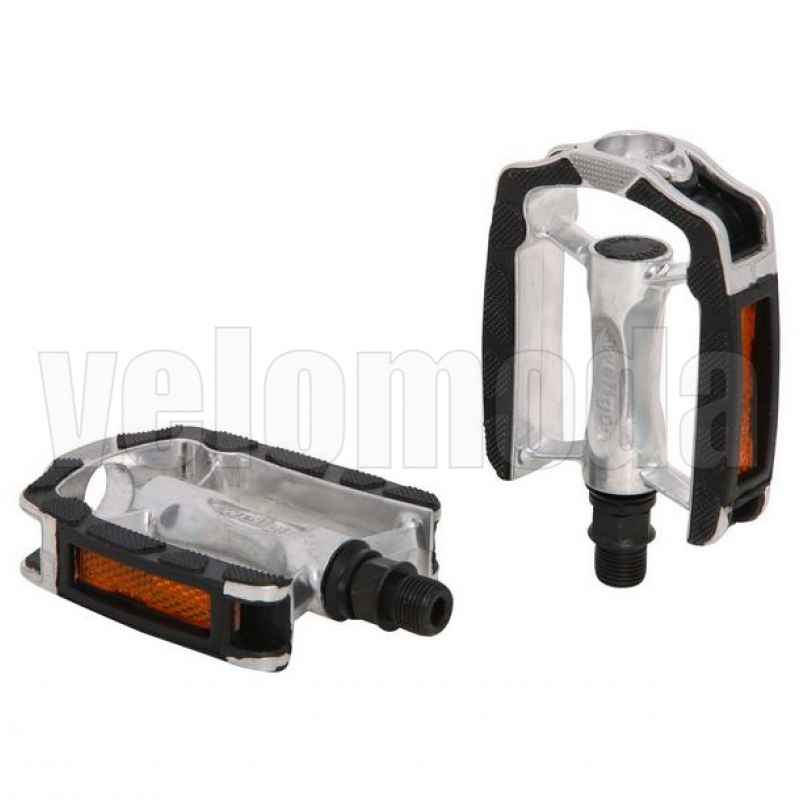 Педали Wellgo C169 алюминий+кратон, шариковые подшипники (Серебро) Педали Wellgo C169 алюминий+кратон, шариковые подшипники (Серебро)