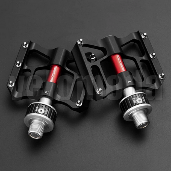 Педали для велосипеда быстросъёмные Rockbros K3462F-BK (Чёрно-красные)