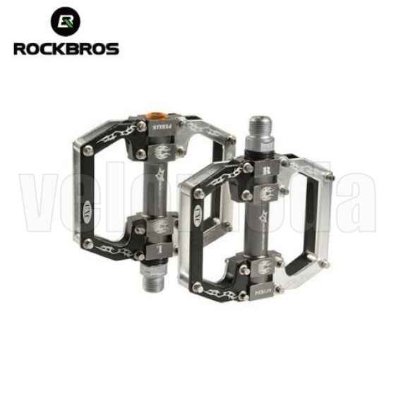 Педали для велосипеда Rockbros 2010-12S (Черный-серебро)