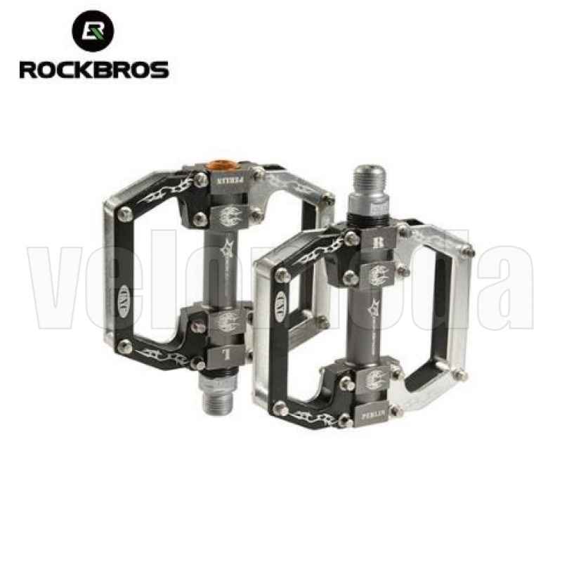 Педали для велосипеда Rockbros 2010-12S (Черный-серебро) Педали для велосипеда Rockbros 2010-12S (Черный-серебро)