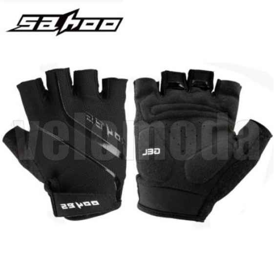 Велоперчатки Sahoo 41914 с гелевыми вставками дышащие (Черные)