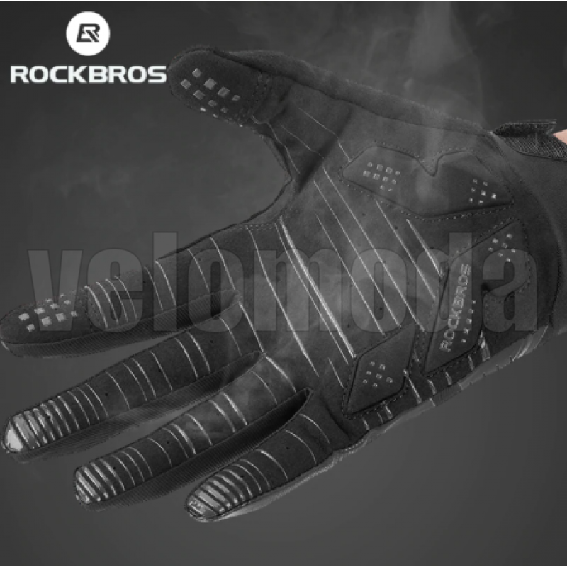 Велоперчатки Rockbros S208BK L Anti Slip (Чёрные)