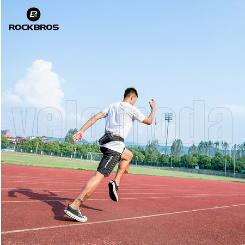 Поясная сумка Rockbros D45 с отделением для бутылки (черная)