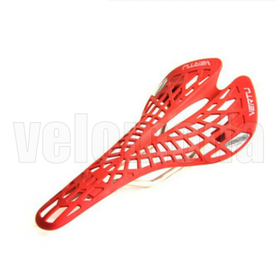 Седло для велосипеда VERTU спортивное Паутина (Красное)