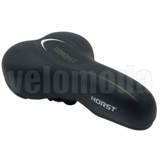 Седло Horst 200800 анатомическое, комфортное, с замком (Черный)