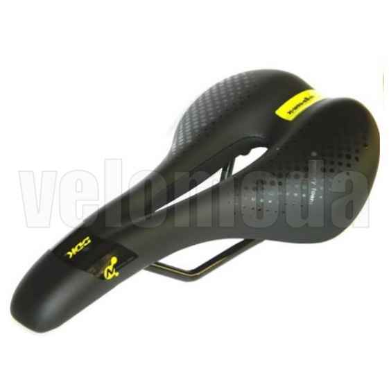 Седло для велосипеда DDK D3733MF Ergonomic Memory Foam (Черный-желтый)