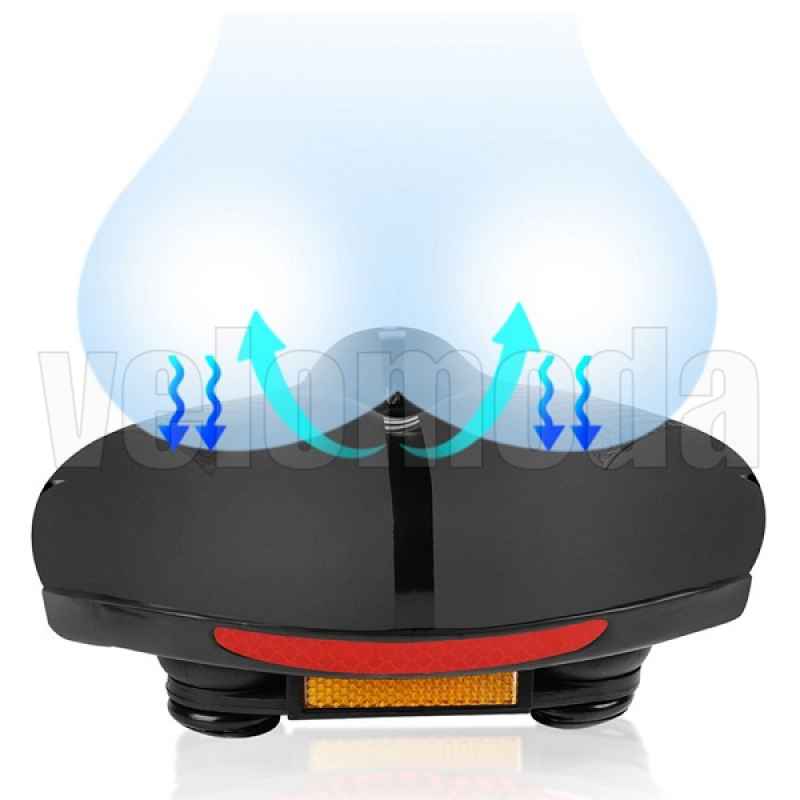 Седло для велосипеда WEST BIKING 634307A PU-кожа (Чёрное)