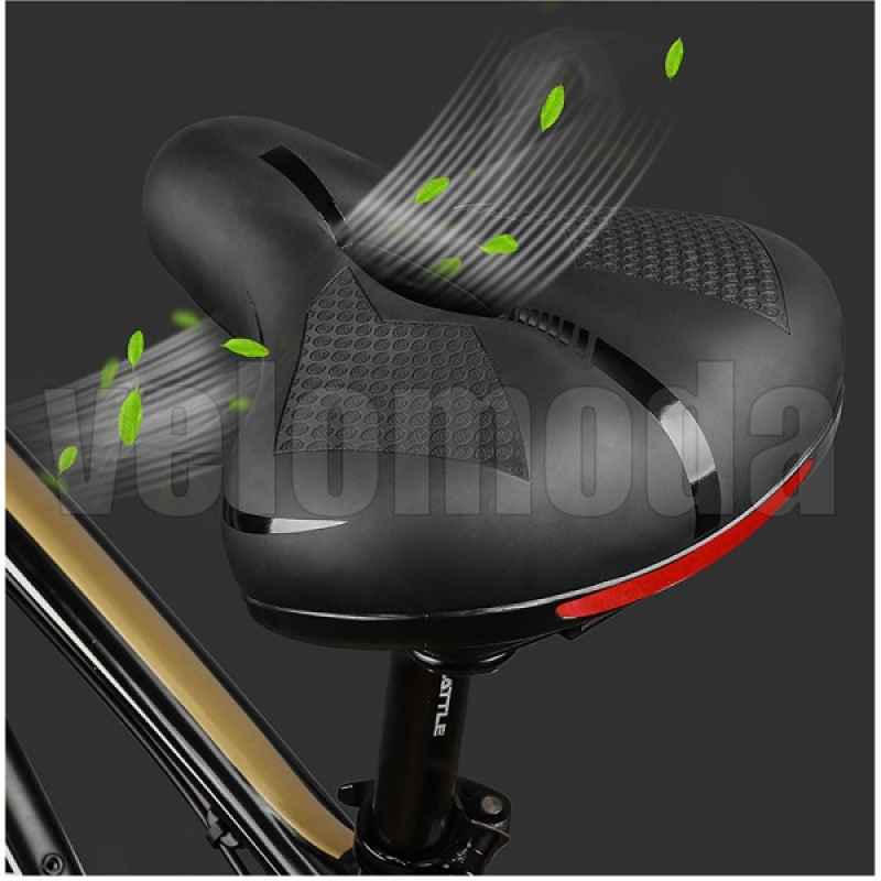 Седло для велосипеда WEST BIKING 634307A PU-кожа (Чёрное)