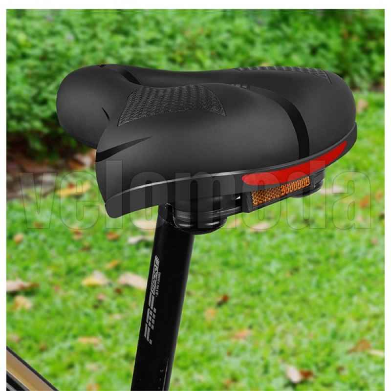 Седло для велосипеда WEST BIKING 634307A PU-кожа (Чёрное)