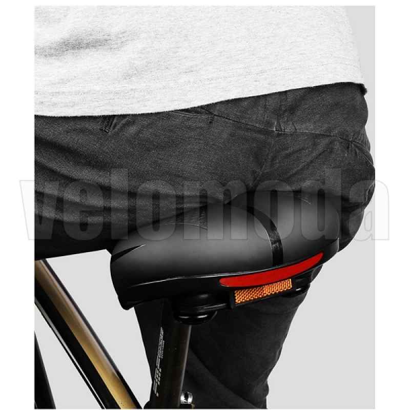 Седло для велосипеда WEST BIKING 634307A PU-кожа (Чёрное)