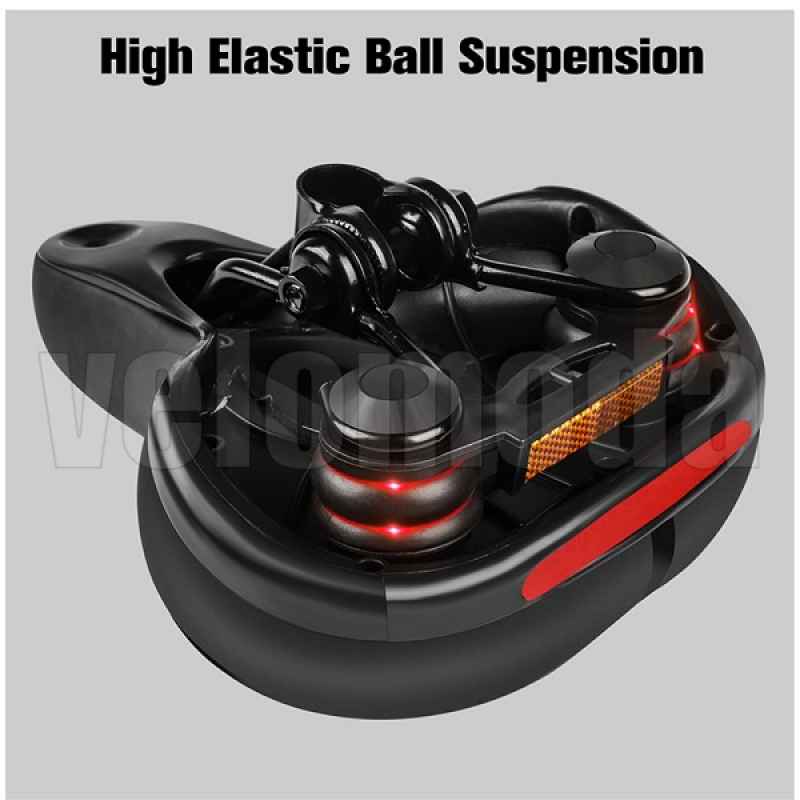 Седло для велосипеда WEST BIKING 634307A PU-кожа (Чёрное)