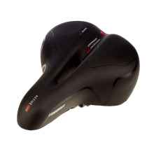 Седло для велосипеда Favorit AZ-6625-01, 190*260мм (Черный-красный)
